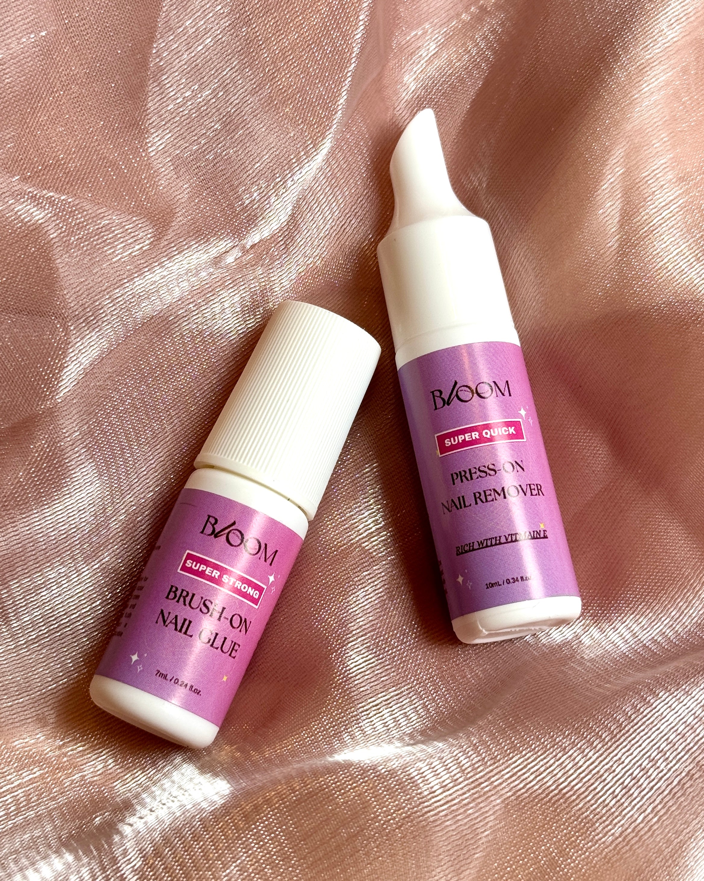 Bloom Duo Set – Super Strong Brush-On Nail Glue + Super Quick Press-On Nail Remover