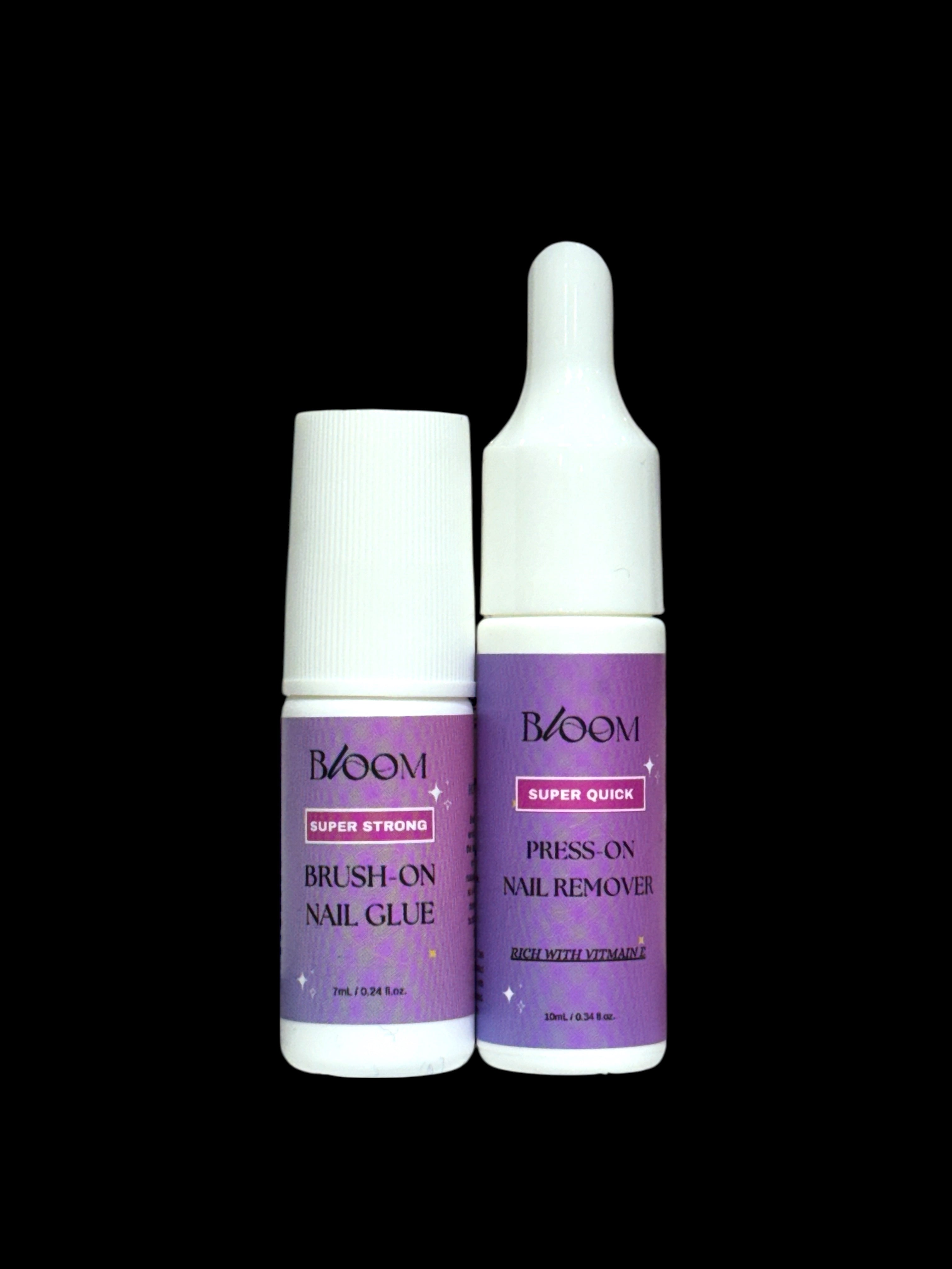 Bloom Duo Set – Super Strong Brush-On Nail Glue + Super Quick Press-On Nail Remover