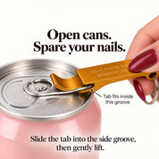 Slide the soda tab into the side groove of the Bloom opener and gently lift