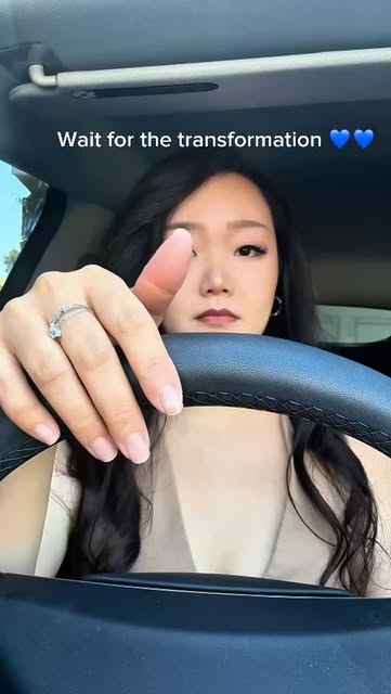 Instagram Reel: nail transformation filmed in the car