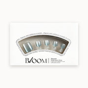 Bloom Blue Reverie press-on toenails (frosty blue cat-eye) in the Bloom box